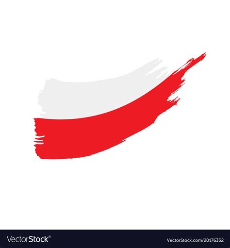 Poland flag Royalty Free Vector Image - VectorStock