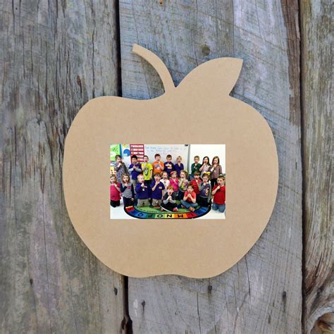 Paintable Apple Wood Picture Frame, Wooden Photo Frame