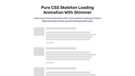 Pure CSS Skeleton Loading Animation With Shimmer