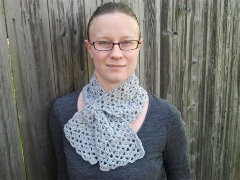 Double Fan Stitch Keyhole Crochet Scarf - Knitting Patterns and Crochet Patterns from KnitPicks.com