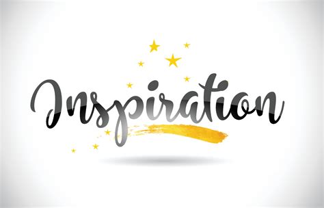 Inspiration Word Vector Text with Golden Stars Trail and Handwritten ...