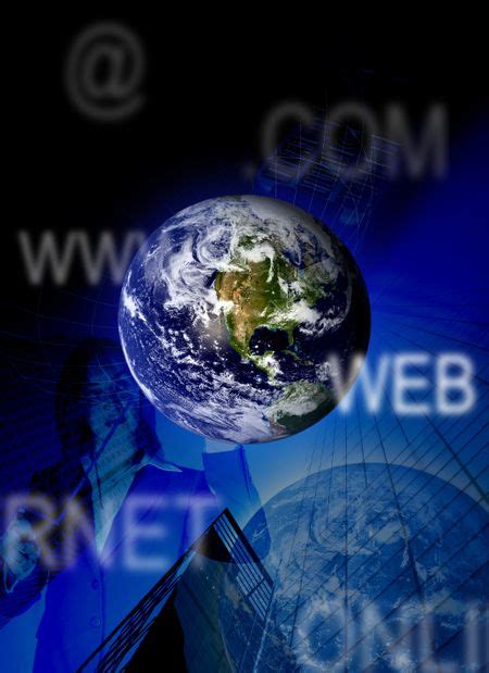 blue business-technology background worldwide | Freestock photos