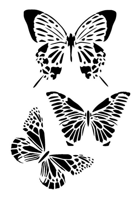 butterfly stencil collection 2 | Butterfly stencil, Stencil crafts ...