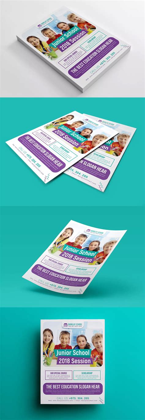 School Flyer Template PSD | Flyer, Flyer design templates, Magazines for kids