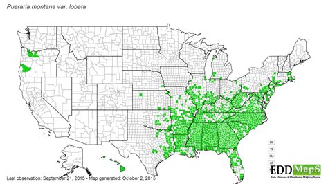 Distribution of Kudzu Across the US | NC State Extension