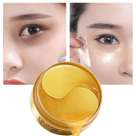 24k Gold Gel Collegan Eye Mask, Under Eye Patches, Hydrating Firming Skin Remove Dark Circles ...