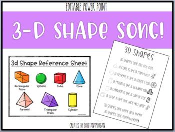 3D Shapes Song! by brittanymorgan | TPT