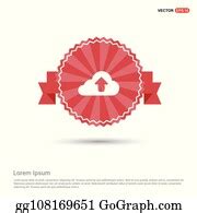 720 Red Banner Upload Clip Art | Royalty Free - GoGraph