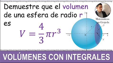 Demostración de la fórmula del volumen para esfera usando integrales. Ejemplo 2 - YouTube