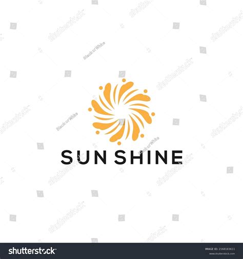 Sunshine Logo Design Concept Template Vector Stock Vector (Royalty Free ...