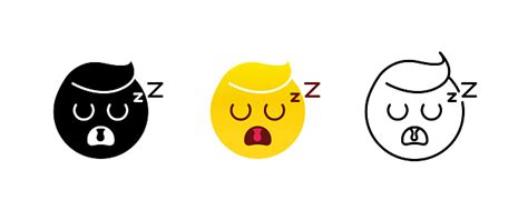 Sleepy Emoji Emoticon Vector Icon Set Save Icon Vector Stock ...