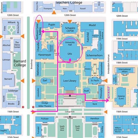 Columbia University Campus Map