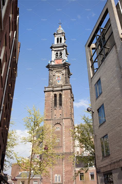 Tower of Westerkerk in Amsterdam | Architecture Stock Photos ~ Creative ...