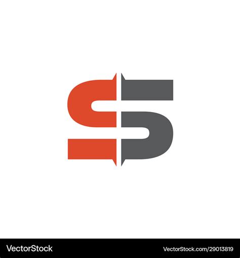 Initials s or ss logo design icon symbol template Vector Image