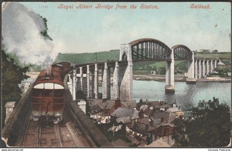 Royal Albert Bridge from the Station, Saltash, Cornwall, 1907 - Blum ...