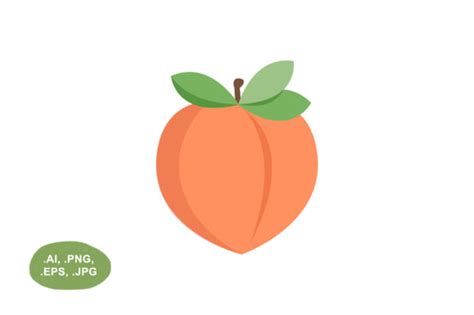 Peach Fruit Vector Illustration Graphic by Salfiart · Creative Fabrica