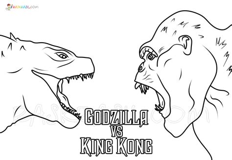 King Kong Vs Godzilla Coloring Page Free Printable Coloring Pages 6760 ...