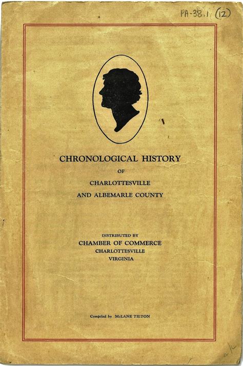 Chronological history of Charlottesville and Albemarle County - The Albemarle Charlottesville ...