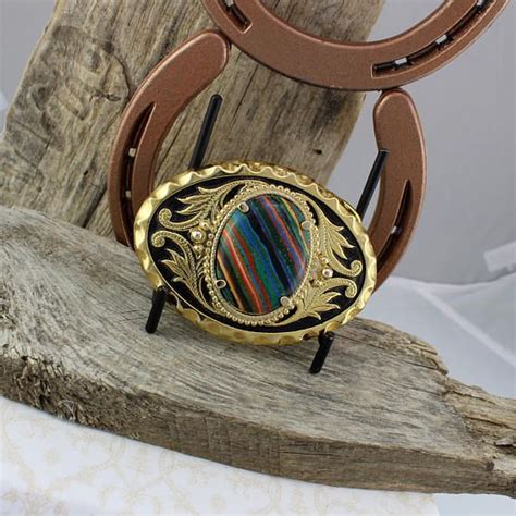 Rainbow Belt Buckle Western Belt Buckle Cowboy Belt Buckle - Etsy