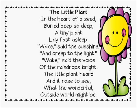 Poem The Little Plant, HD Png Download - kindpng