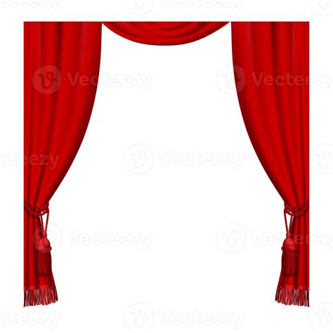 PNG - Transparent Red Curtains with Tassels PNG 36053576 PNG