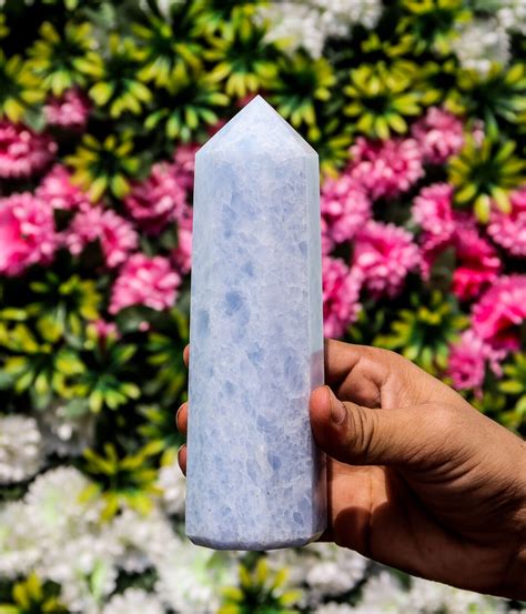 Blue Celestite Celestine Quartz Meditation Aura Power Energy Chakra Stone Tower Point 175mm - Etsy