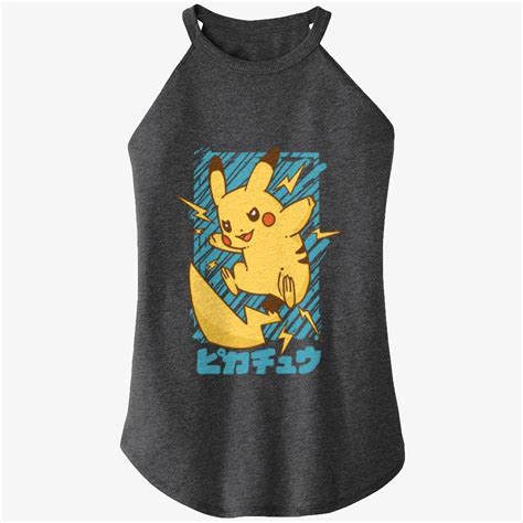 Pikachu Attacking The Electric Discharge, Pokemon Rocker Tank Top