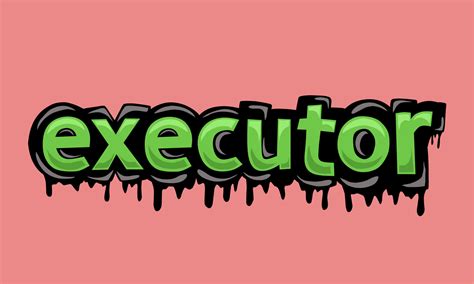 EXECUTOR writing vector design on pink background 9280194 Vector Art at ...