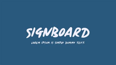 Signboard Font Family : Download Free for Desktop & Webfont