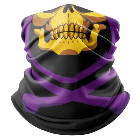 MYAH SKELETOR FACE MASK NECK GAITER - Q-Finder Trending Design T Shirt