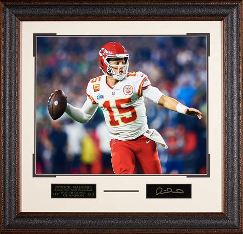 Patrick Mahomes with Engraved Signature - 27"x28" – Millionaire Gallery