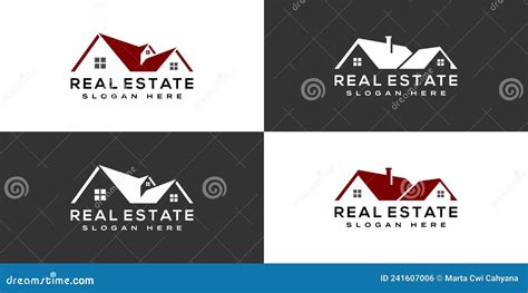 Set of Modern Home Logo Vector Design Stock Vector - Illustration of house, icon: 241607006