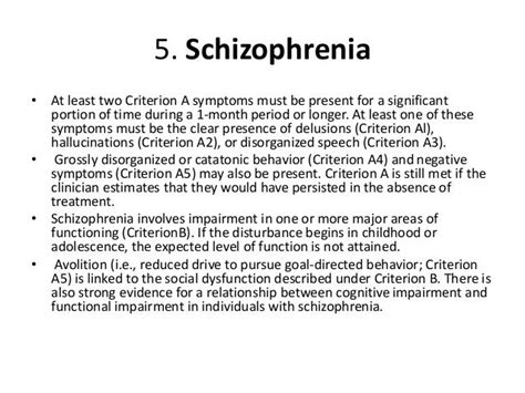 Types of schizophrenia spectrum disorder