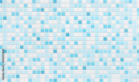 Turquoise blue mosaic tiles texture or background. Bathroom wall tiles ...