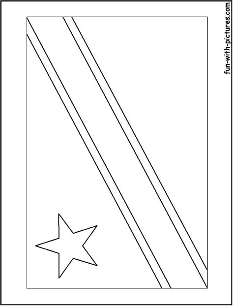 Congo Flag Coloring Page