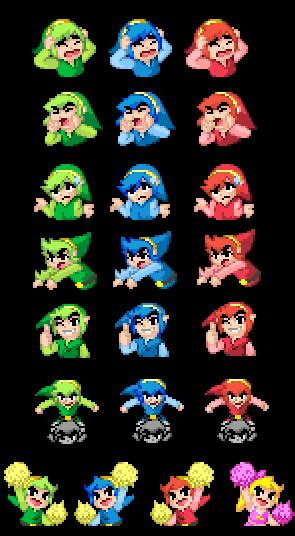 Triforce Heroes emotes (32x32) on FrankerFaceZ by ManikkuDerp on DeviantArt