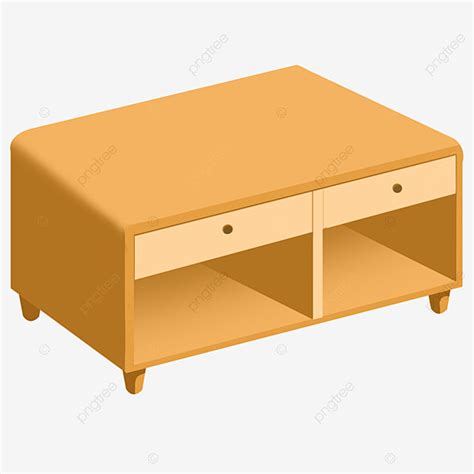 Wooden Table Clipart Hd PNG, Cartoon Wooden Coffee Table Illustration, Coffee Table, Wooden ...