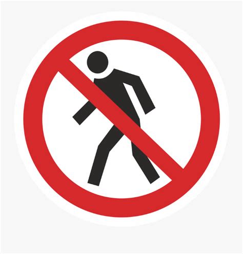 No Symbol Walking Clip Art - No Walking Sign Clipart , Free Transparent Clipart - ClipartKey