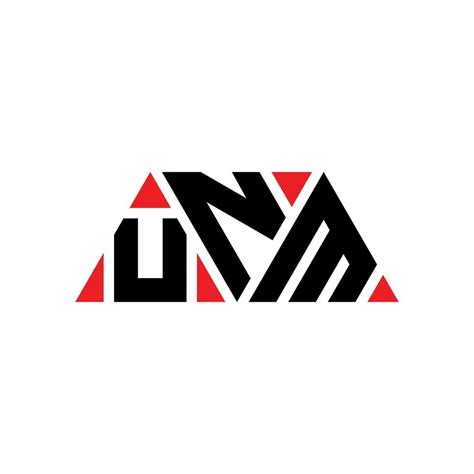 UNM triangle letter logo design with triangle shape. UNM triangle logo ...