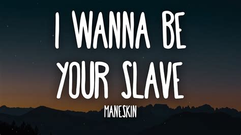 Måneskin - I WANNA BE YOUR SLAVE (Lyrics/Testo) Eurovision 2021 - YouTube