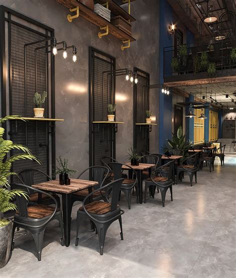 Industrial Restaurant on Behance | Restaurant design rustic, Modern ...