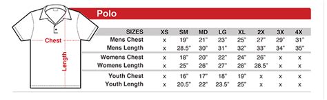 Us Polo Size Chart Men - Greenbushfarm.com