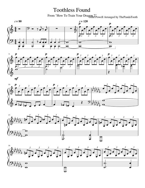 Toothless Found Sheet music for Piano | Download free in PDF or MIDI ...