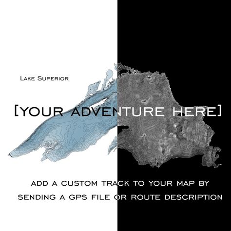 Lake Superior Depth Chart Map Bathymetric Topographic Print, Great ...