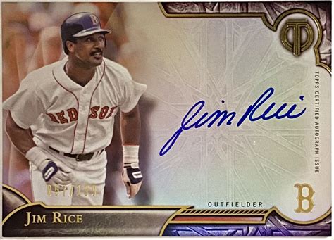 Jim Rice Autographed 2016 Topps Tribute Baseball Boston Red Sox ...