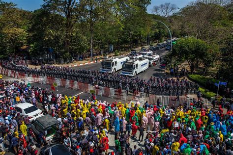 As Bullets and Threats Fly, Myanmar Protesters Proudly Hold the Line ...