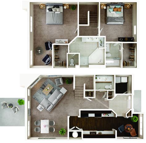 Floor Plan Details - Willow Lake Apartments and Townhomes