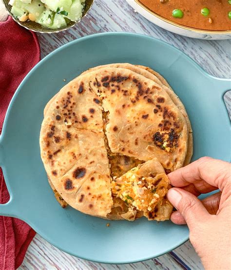 Onion Paneer Paratha Recipe Paratha Recipes, Flatbread Recipes, Weekday Breakfast, Yummy ...