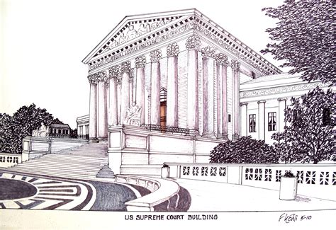 Supreme Court Building Drawing at GetDrawings | Free download