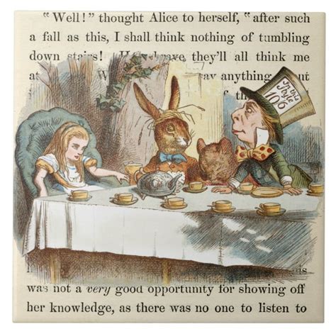 Alice In Wonderland Ceramic Tile | Zazzle | Mad hatter tea party, Adventures in wonderland ...